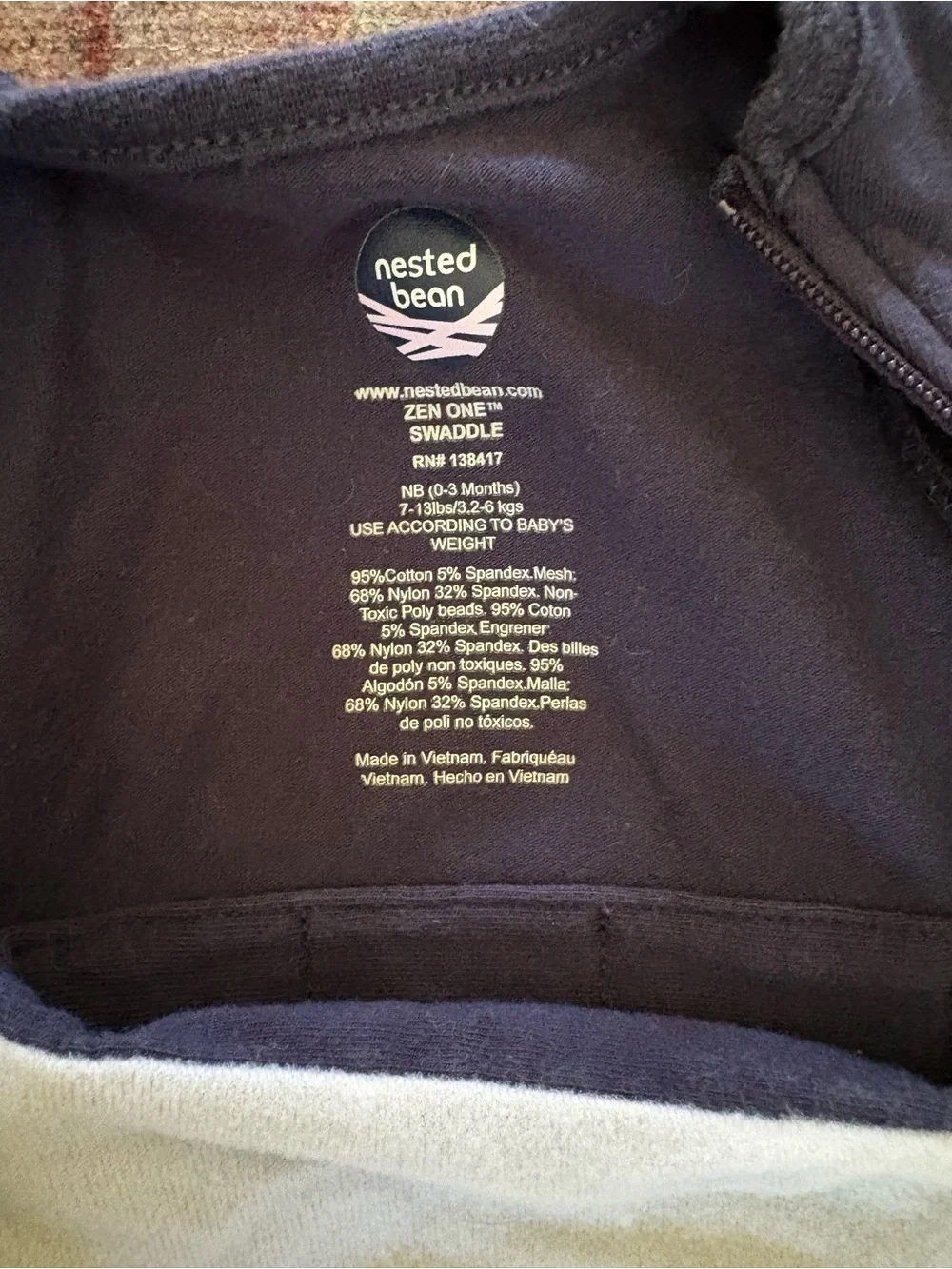 Nested Bean Weighted Baby Swaddle Sack